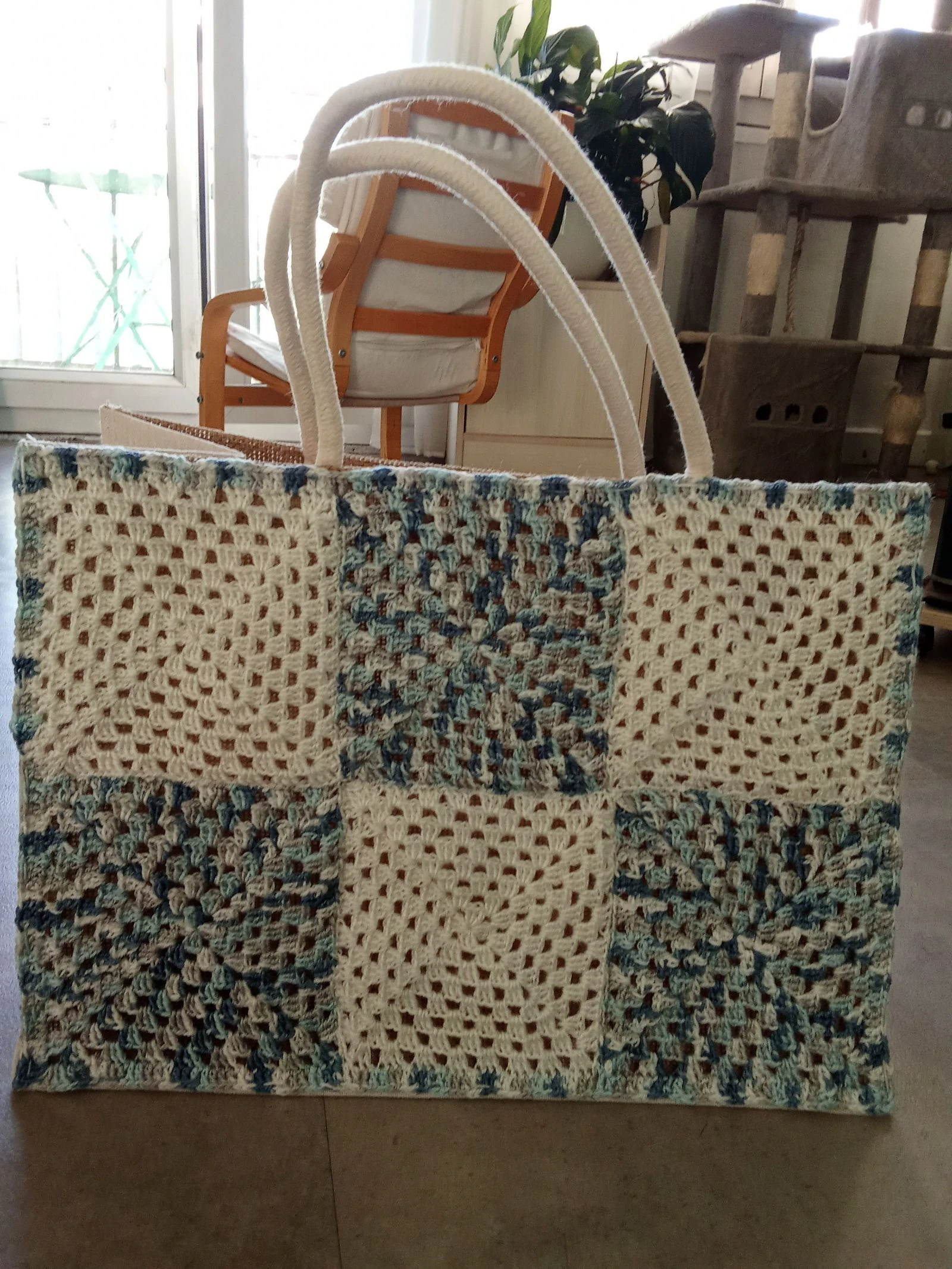 Bolsa de juta feita em crochê – photo 2